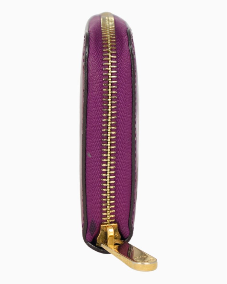 Carteira Louis Vuitton Original Zippy Monogram Vernis Roxa feminino